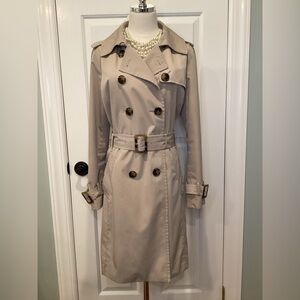 London Fog - Women's Double-breasted Trench Coat Lined Belted - Size Medium